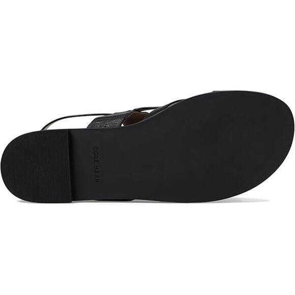 NWT Cole Haan Women's Fawn Flat Sandal, Black Leather-Size 5 - Picture 5 of 5